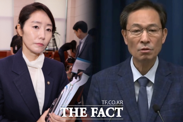 강선우 여성가족부 장관 후보자(왼쪽), 우상호 대통령실 정무수석. (사진=더팩트DB /유튜브 KTV 이매진 캡쳐)