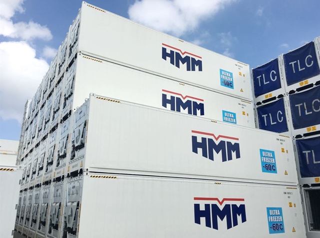 HMM은 한국으로 수입되는 미국 캘리포니아산 오렌지를 3년 연속 가장 많이 운송했다고 22일 밝혔다. HMM의 초저온 냉동 컨테이너 울트라 프리저. /HMM