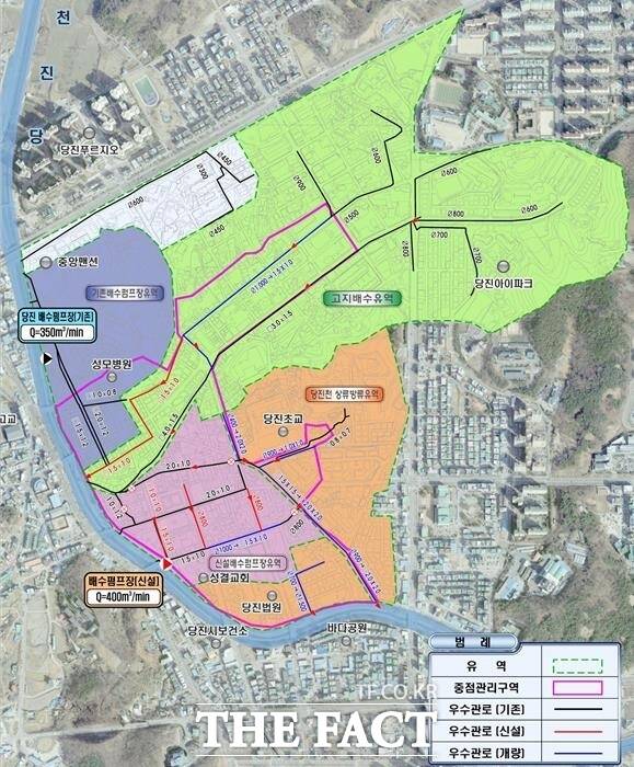 당진시 읍내동 도시침수 예방사업 계획도 /당진시