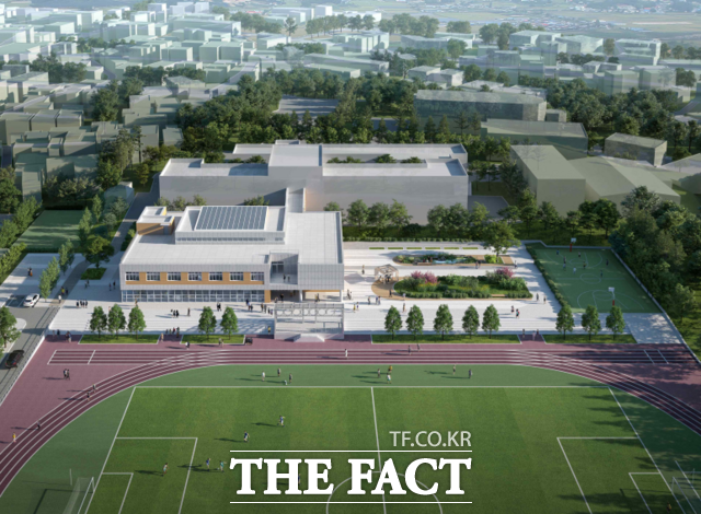 충남도교육청에서 BTL 방식으로 추진 중인 태안중학교 전경. /충남도교육청