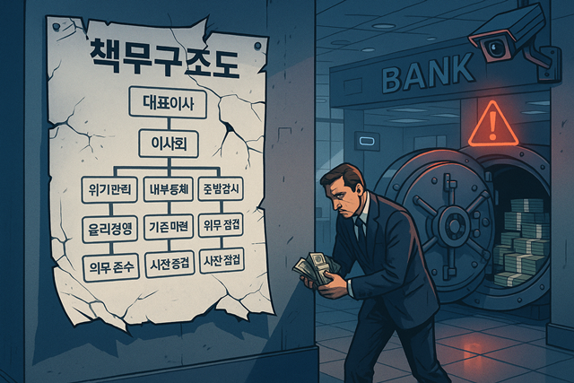 지난 1월 전면 도입된 책무구조도가 현장에 안착한 지 6개월이 지났지만, 은행권의 금융사고 금액은 줄어들지 않고 있는 실정이다. /챗GPT 생성이미지