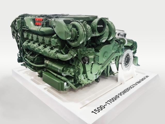 HD현대인프라코어는 올해 2분기 매출 1조1846억원, 영업이익 1058억원을 기록했다. HD현대인프라코어 K2 전차 엔진(DV27K). /HD현대인프라코어