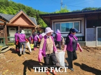  사천시청 공무원들, 산청군 집중호우 피해 복구 구슬땀