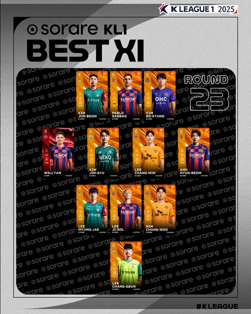 ‘하나은행 K리그1 2025’ 23라운드 베스트11./K리그