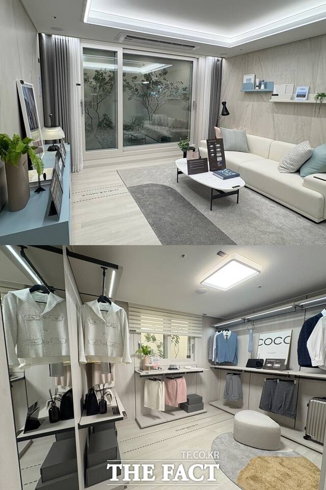 견본주택에는 59㎡A 유니트가 마련됐다. 관람객들은 전반적으로 59㎡A 구조에 만족스러워했다. /공미나 기자