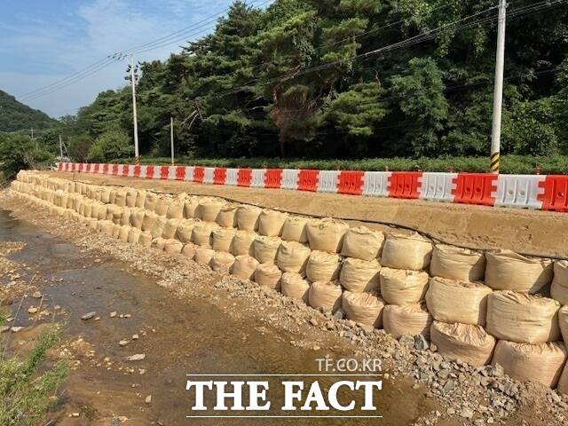 당진시 도로 수해 복구 현장 /당진시