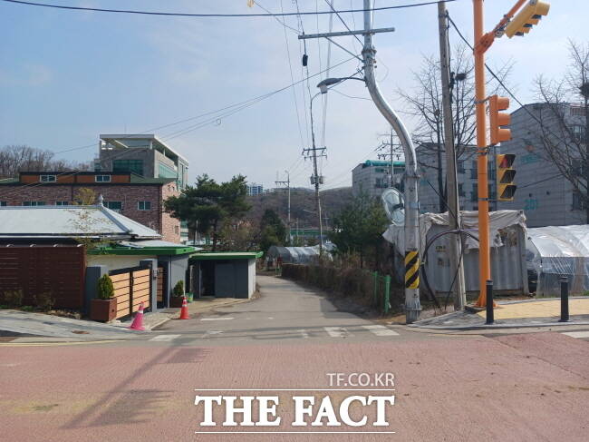 고기로377번 길 일대 모습./용인시