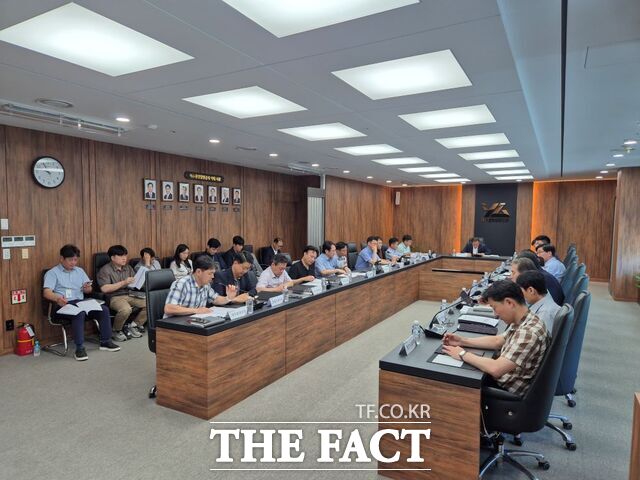 여수광양항만공사가 국정과제 연계 사업 보고회를 개최하고 있다./여수광양항만공사