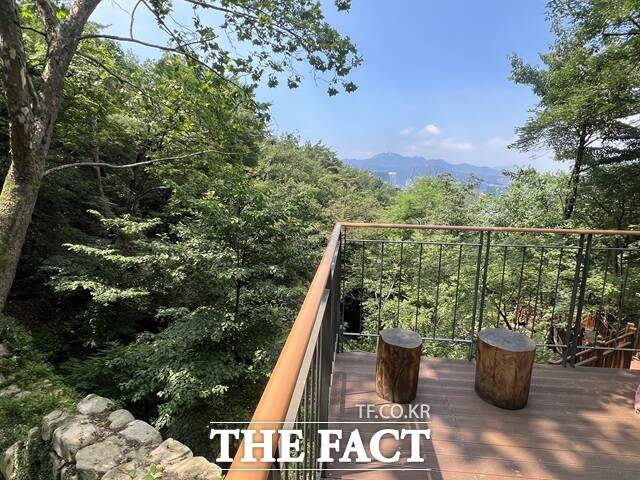 남산 N서울타워에서 명동 일대로 이어지는 새로운 데크계단길 북측숲길이 선보인다. 사진은 물소리 전망센터./서울시