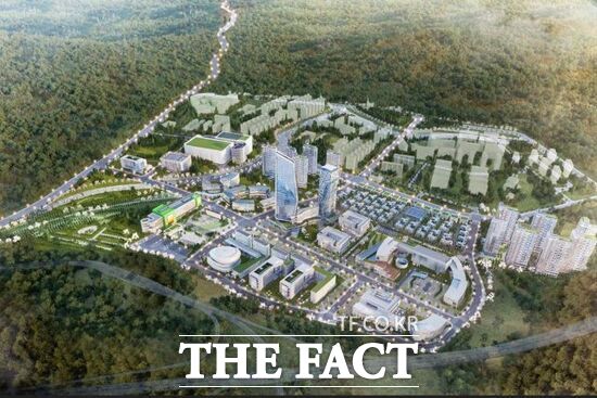 경기 의정부시가 오는 31일부터 조성토지 일부를 공급할 예정인 산곡동 일원 복합문화융합단지 도시개발사업 구역의 조감도 /의정부시