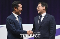  정청래·박찬대 '8·2 전당대회' 나흘 앞두고 '막판 토론' [TF사진관]