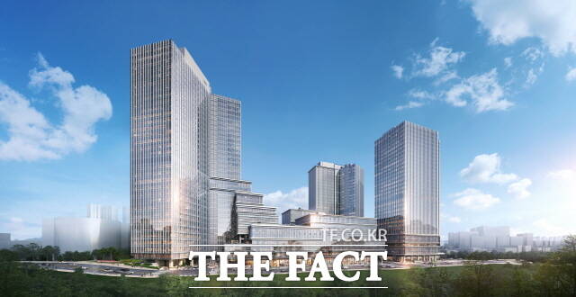 경기 용인시 기흥구 영덕동 삼성삼거리 인근에서 현대엔지니어링이 시공하는 하이엔드 워크에디션 ‘신광교 클라우드 시티’ 분양 중이다. 사진은 신광교 클라우드 시티 투시도./현대엔지니어링