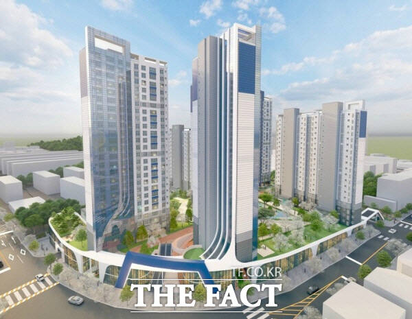 전주시 완산구 삼천동 오성대우 재건축 아파트 조감도. /HDC현대산업개발