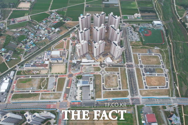 모종2지구 도시개발사업지구 전경./아산시