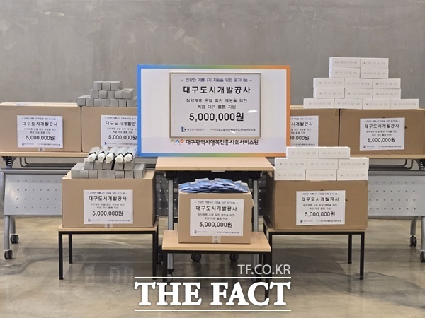 대구도시개발공사가 지역 취약계층의 여름나기를 위해 전달한 물품 /대구도시개발공사