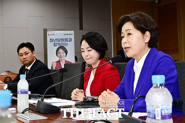 축사하는 양향자 국민의힘 최고위원 후보.