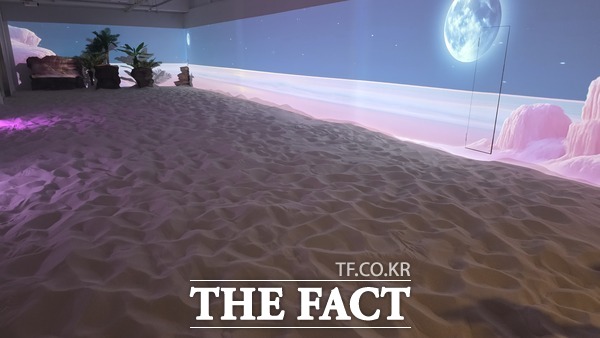 패밀리테마파크에 조성된 감필라고 해변의 모습 /정예준 기자