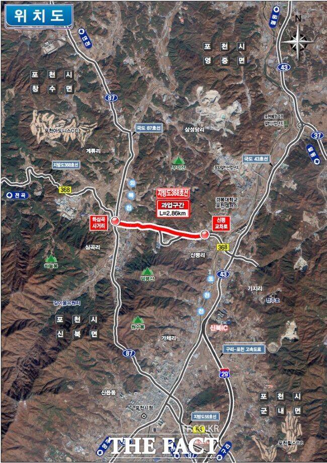 지방도 368호선 신평~심곡 구간 위치도 /경기도
