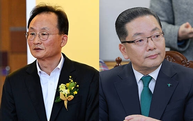 이환주 KB국민은행장(왼쪽)과 이호성 하나은행장을 배출한 KB라이프와 신한카드의 실적에 대한 관심이 높아지고 있다. 금융그룹 차원에서 비은행 매출을 강조하는 가운데, 이들 은행장을 배출한 알짜배기 계열사의 성과가 중요하다는 평가다. /더팩트 DB