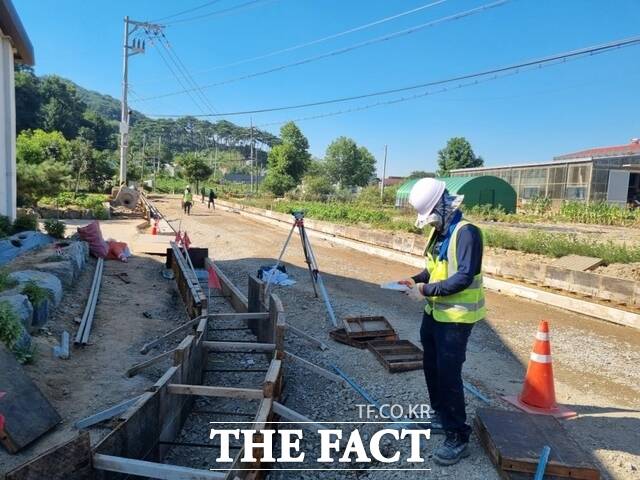 당진시 도로개설 공사 현장 /당진시