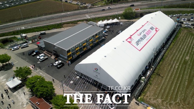 서천특화시장 임시시장 모습. / 서천군