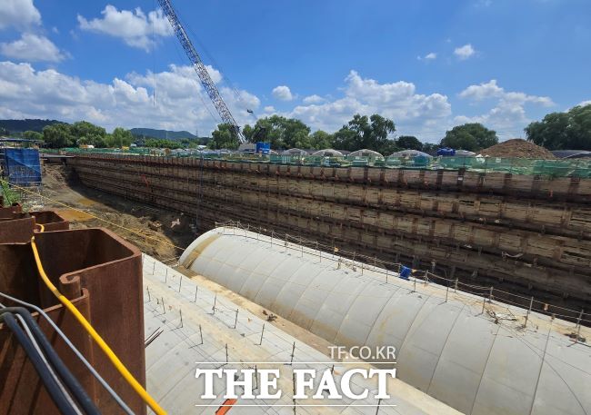 광명~서울고속도로 1구간 터널 공사 현장 모습./광명=김동선 기자