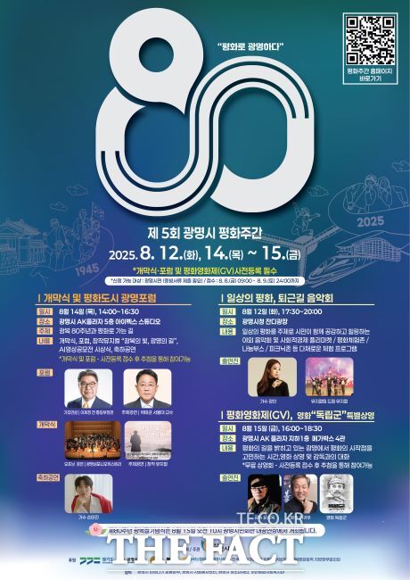 ‘제5회 광명시 평화주간’ 안내문./광명시