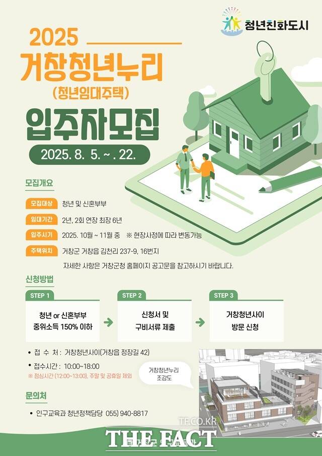 거창청년임대주택 입주자 모집 포스터/거창군