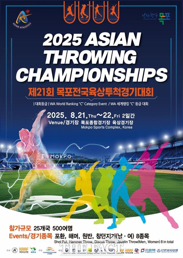 제21회 목포전국육상투척경기대회 포스터 /목포시
