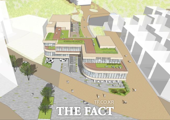죽전3동 행정복지센터 설계 공모 당선작 조감도 /용인시