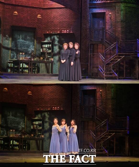 7일 오후 2시 서울 강남구 광림아트센터 BBCH홀에서 열린 뮤지컬 마리 퀴리 프레스콜에 참석한 배우들이 포즈를 취하고 있다. 마리 퀴리는 여성이자 이민자로서 겪어야 했던 고난 속에서도 빛나는 업적을 이뤄낸 과학자 마리 퀴리의 실제 삶에 상상력을 더한 작품이다. /김명주 기자