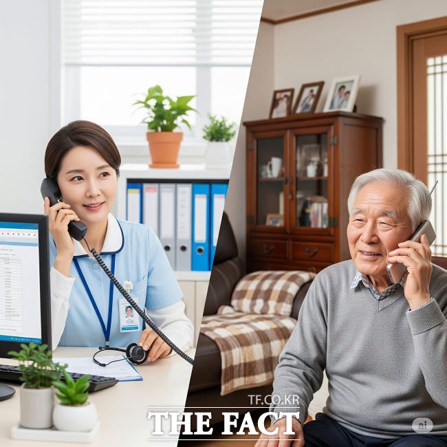 성남시 노인맞춤 돌봄서비스 매일 안부묻기.(AI 생성 이미지)/성남시