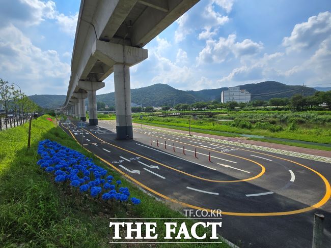 경안천 자전거 연습장 현장 사진 /용인시