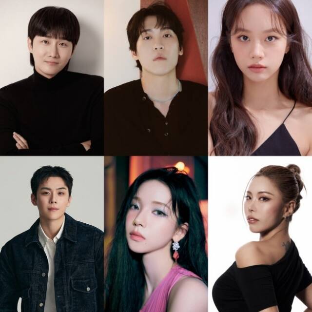 이용진 존박 혜리 가비 카리나 김도훈(왼쪽 위부터 시계방향)이 넷플릭스 예능 미스터리 수사단 시즌2에 합류한다. /각 소속사