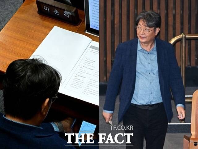 더불어민주당이 이춘석 사태라는 초대형 악재를 맞았다. 민주당은 탈당한 이춘석 의원을 제명했고 이재명 대통령도 엄정한 수사를 지시했지만 후폭풍은 여전하다. 사진(왼쪽)은 지난 5일 <더팩트>에 포착된 이 의원의 주식 차명거래 의혹 장면. /남윤호·배정한 기자