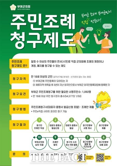 부여군의회 주민조례청구제도 홍보 웹자보 /부여군의회
