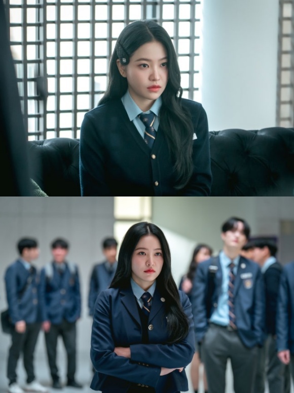 배우 김예림이 OTT 드라마 청담국제고등학교2에서 백제나 역을 맡아 시즌1과 2를 이끌며 전 세계에 눈도장을 찍었다. /와이낫미디어, 리안컨텐츠