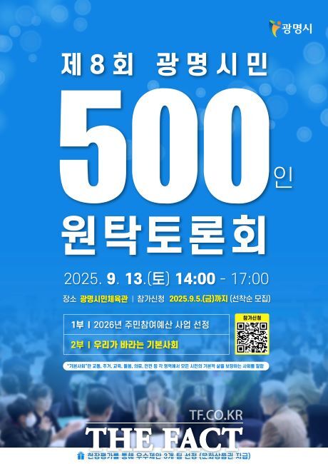 ‘제8회 광명시민 500인 원탁토론회’ 안내문./광명시