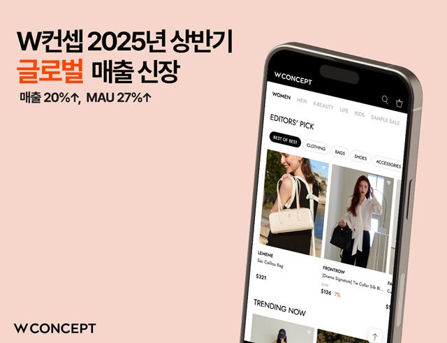 W컨셉의 글로벌 매출이 전년 동기 대비 20% 증가했다. /W컨셉