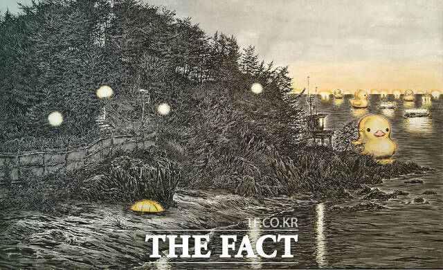 김호민 작가의 오리선생 산수유람기 작품. /목원대