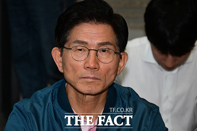 무기한 농성 들어간 김문수 당대표 후보.