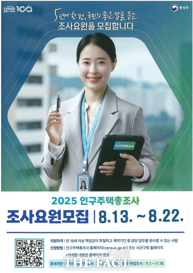 인구주택총조사 조사요원모집 홍보 포스터/화순군