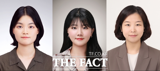 인하대 양윤정 생명공학과 교수 연구팀. 사진 왼쪽부터 바이오시스템융합학과 박솔지 석사, 문서형 박사과정 학생, 양윤정 생명공학과 교수. /인하대학교