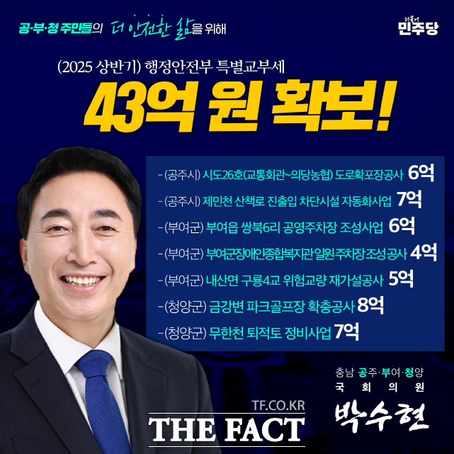 박수현 의원 국비 확보 웹자보. /박수현 의원실