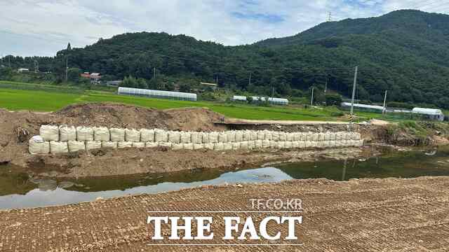 당진시 도로 수해 복구 모습 /당진시