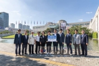  HDC현대산업, 용산구 보훈 유공자에 생활용품 지원