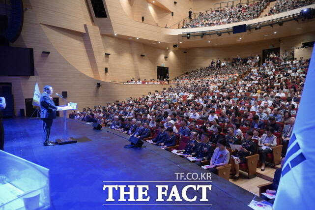 15일 세종예술의전당에서 제80주년 광복절 경축식이 열리고 있다. /세종시