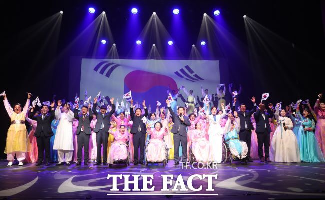 광명시 제80주년 광복절 경축식 모습./광명시