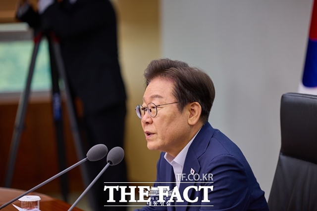 이재명 대통령이 7월 30일 용산 대통령실에서 주재한 비상경제점검TF 3차 회의에서 발언하고 있다. /대통령실