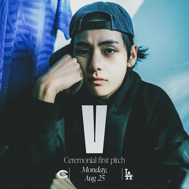 그룹 방탄소년단의 멤버 뷔가 26일 미국 메이저리그 LA다저스 홈구장 다저스타디움에서 시구를 진행한다./빅히트 뮤직